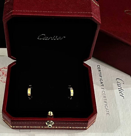 Cartier Love Earrings Small 18k Rose Gold