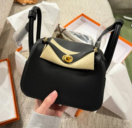 Brand New Hermes Mini Lindy 2 in Black TC GHW - W Stamp (2024)