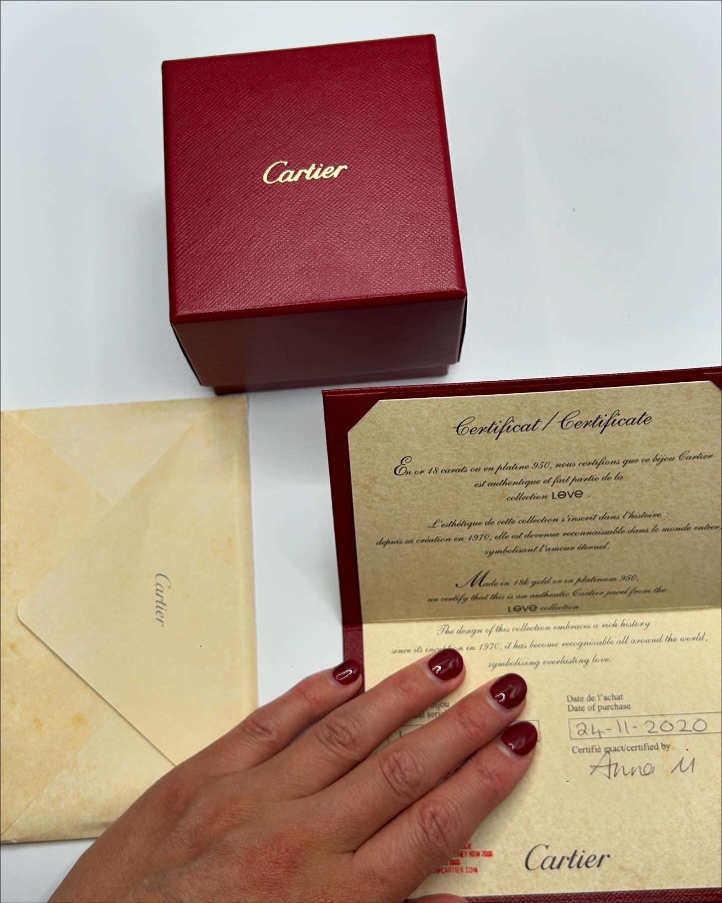 Cartier Love wedding ring, yellow gold Size 59